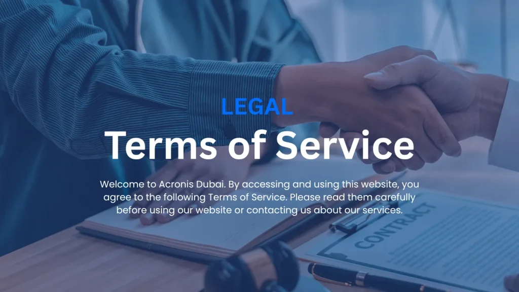 terms of service acronis dubai